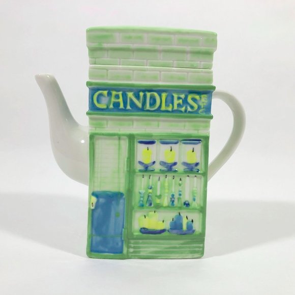 EUC Vintage MSRF Main Street Store Front Series Teapot Candles & Lights - Picture 1 of 7